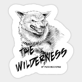 Wolf, The Wilderness-  Black Design Sticker